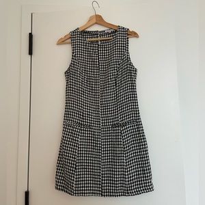Reformation Mini Citron Linen Dress in April Check, Size 6